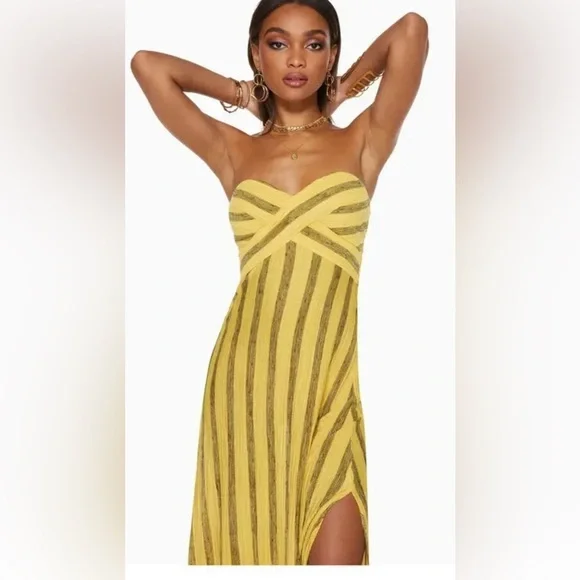 Ramy Brook Faretta strapless pleated knit gown - Picture 4 of 9